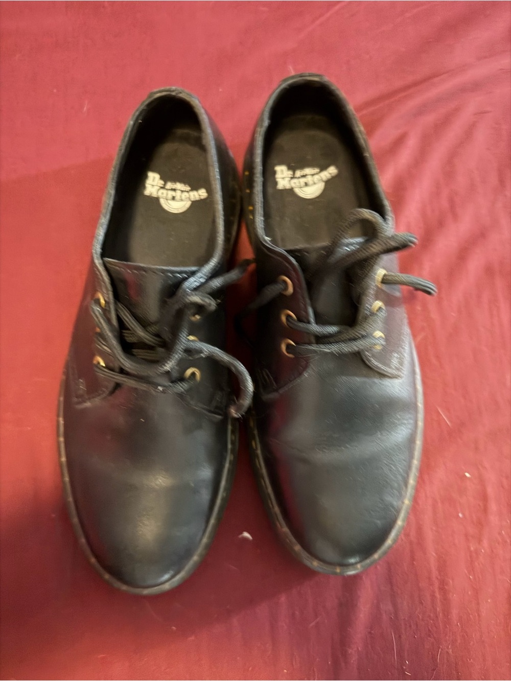 Dr. Martens Men's Black Leather 3-Eye Derby Oxfords